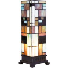 Glas-Tischlampe im Tiffany-Design 13x35 cm