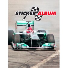 Sticker album racing car A5 portrait format
