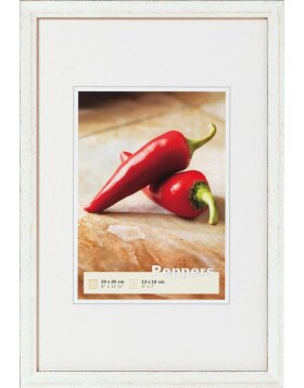 Peppers wooden frame 20x30 cm silver