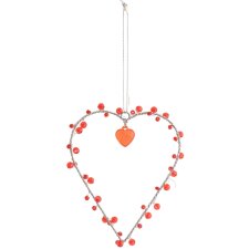 Coeur décoration 10x11 cm rouge