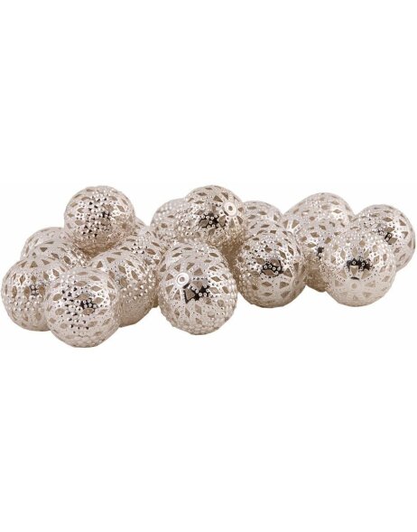 100 pieces beads silver 2.5 cm