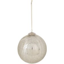 antique silver Christmas ball Ø 20 cm