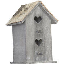 two-storey birdhouse heart 15x12x22 cm