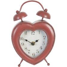 Zegar w kształcie serca czerwony 14x22