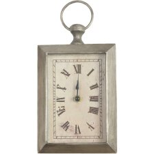 Reloj de hierro simple plata 14x6x26 cm