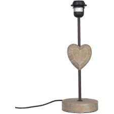 Wooden lamp stand HEART Ø 13x39 cm