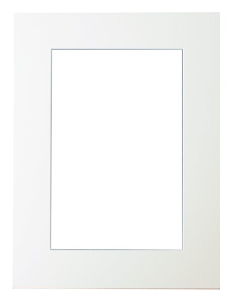 Passepartout - 13x18 cm - biały - ze skośnym wycięciem