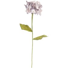 Fiore artificiale di ortensia 70 cm melanzana pastello