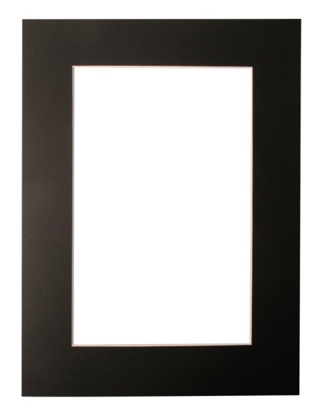 Passepartout 18x24 cm - schwarz - mit Schr&auml;gschnitt 