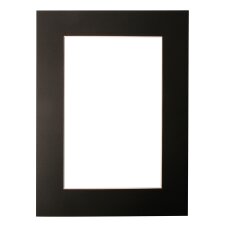 Passepartout 18x24 cm - schwarz - mit Schr&auml;gschnitt 