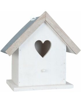 cute bird house white 21x18 cm