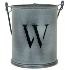 letters iron bucket w