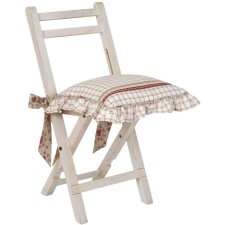 Chair cushion 40x40 cm red BDC broderie de la Campagne