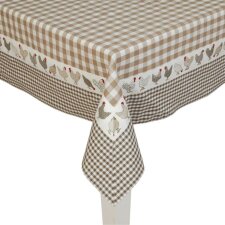 Tablecloth 150x150 cm Chicken all over beige