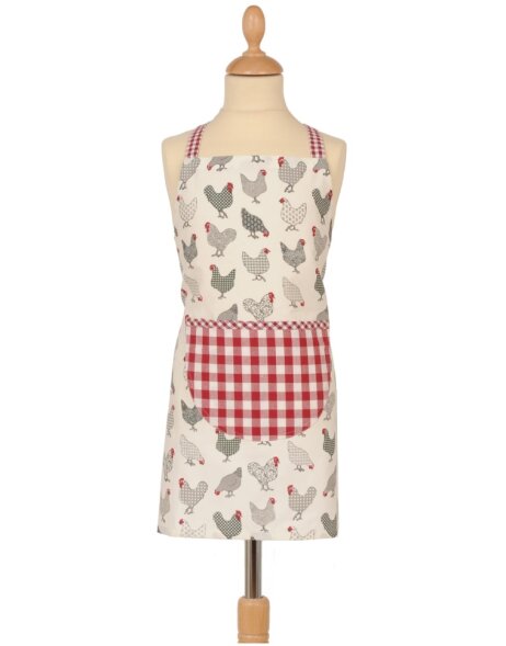 Apron CHICKEN ALL OVER red