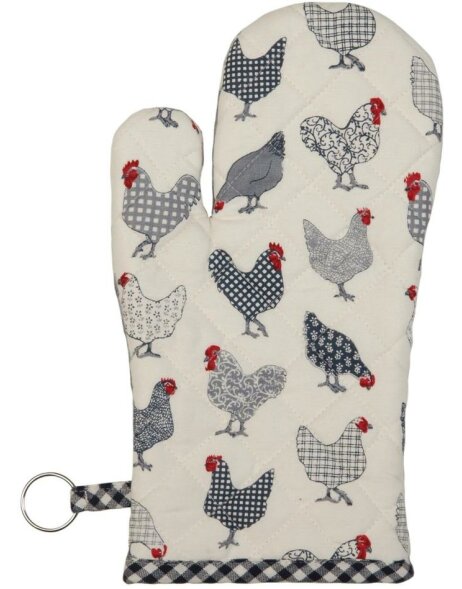 Oven Glove blue Chicken all over