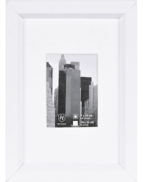 Marco de pl&aacute;stico METALLICA 10x15 cm - blanco