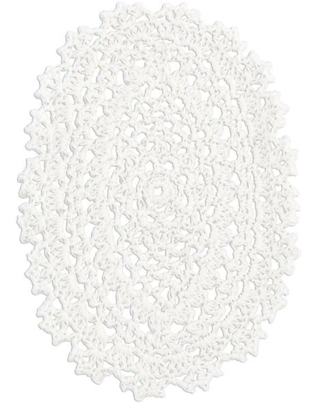 rectangular coaster with lace pattern 11x16 cm