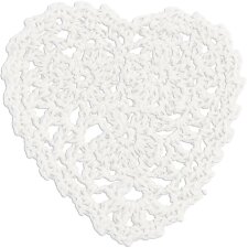 heart-shaped trivet white CR0064
