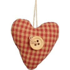 Decoration heart for hanging 4 cm red