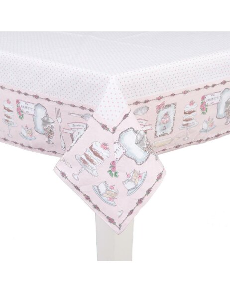 100x100 cm tablecloth pink Dolce Vita