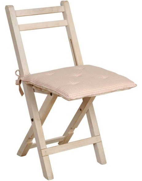 Chair cushion Etoffe de Clayre 40x40 cm with foam filling