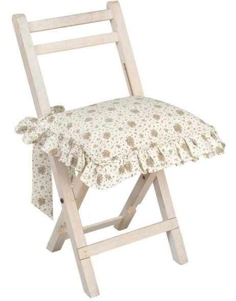 Chair Cushion Cover Flower All Over beige 40x40 cm