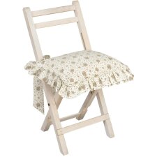 Chair Cushion Cover Flower All Over beige 40x40 cm