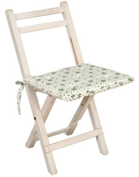 Poduszka na krzesło Flower All Over zielona 40x40 cm z piankowym wypełnieniem