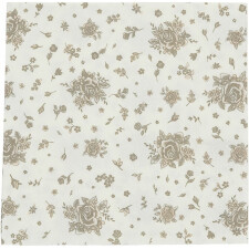 Paper napkins Flower All Over 33x33 cm beige