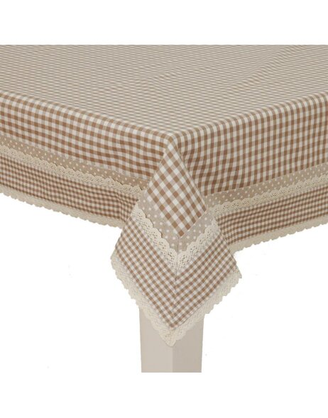 Tablecloth 100x100 cm beige Flower Basket