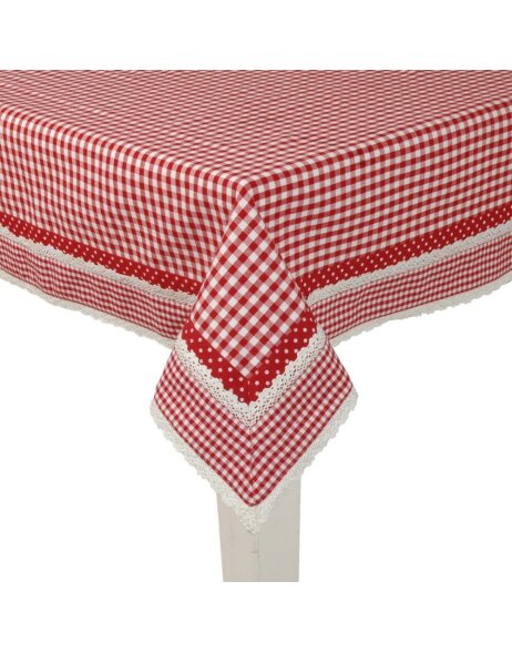 Tablecloth 100x100 cm Flower Basket red