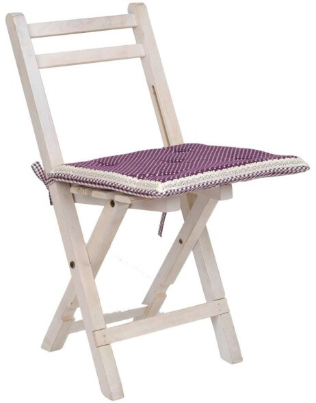 Chair Cushion Flower Basket aubergine 40x40 cm with foam filling