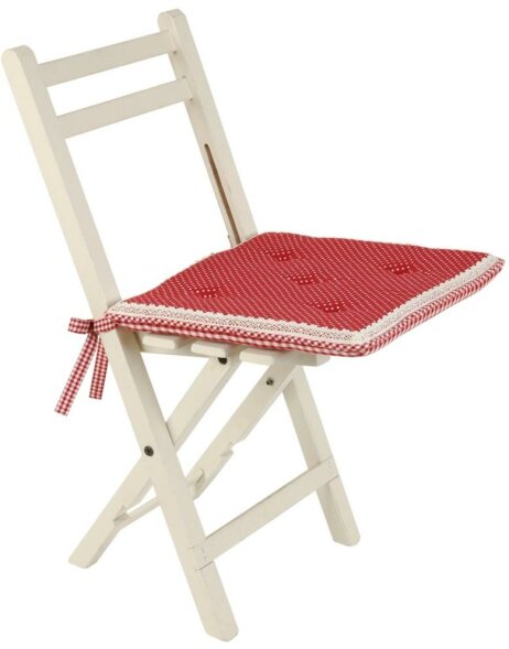 coussin de chaise rouge avec remplissage 40x40 cm