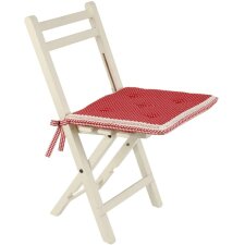cuscino per sedia rosso con imbottitura 40x40 cm