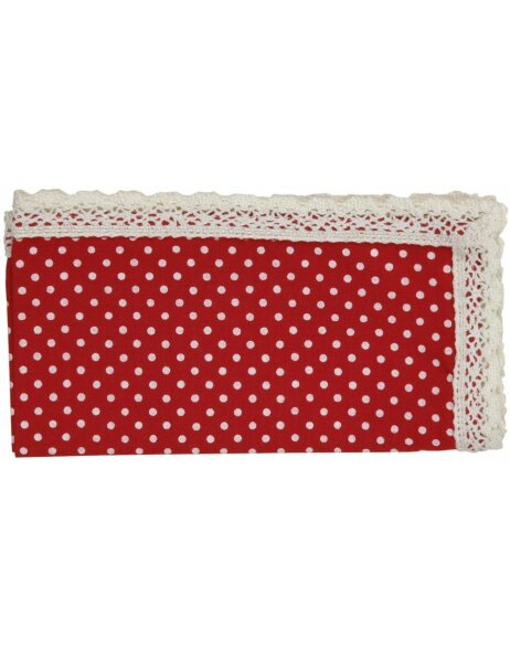 Cloth napkins Flower Basket red 40x40 cm