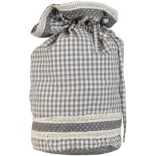 Bolsa de lavandería Flower Basket gris oscuro 40x53 cm