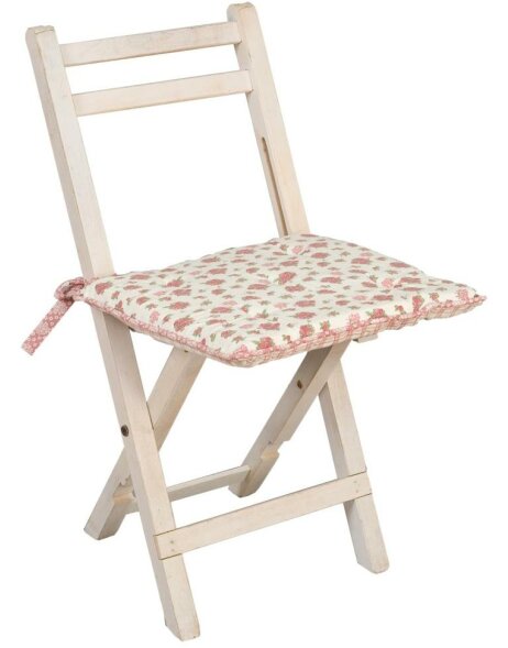 Chair cushion Idyllique rose pink 40x40 cm with foam filling