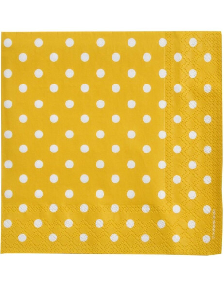 Paper napkins Just Dots yellow 33x33 cm