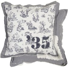 Pillow 50x50 cm blue Rags & Laces