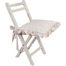 Chair cushion 40x40 cm Ruffle Stripes and Butterflies pink