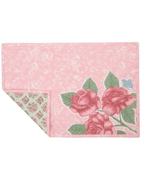 Table set 6 pieces 33x48 place mat quilted Sweet Roses