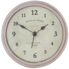 Schlichte Uhr im Vintage Stil Ø 11 cm pastell aubergine