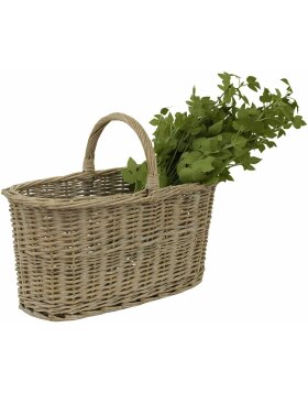 pretty basket with handle 45x17 cm brown
