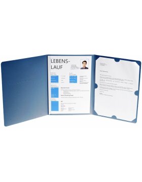 Dossier de candidature 3 parties avec pince bleu