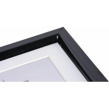Kunststof lijst 13x18 cm metallica - zwart