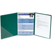 Folder aplikacyjny 3-częściowy 2 szyny zaciskowe Kieszeń wewnętrzna Linen Green