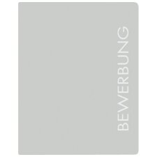 Carpeta de aplicaciones de 2 piezas con carril de clip cuero gris
