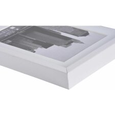 Henzo Cadre plastique METALLICA blanc 15x20 cm avec passe-partout 10x15 cm