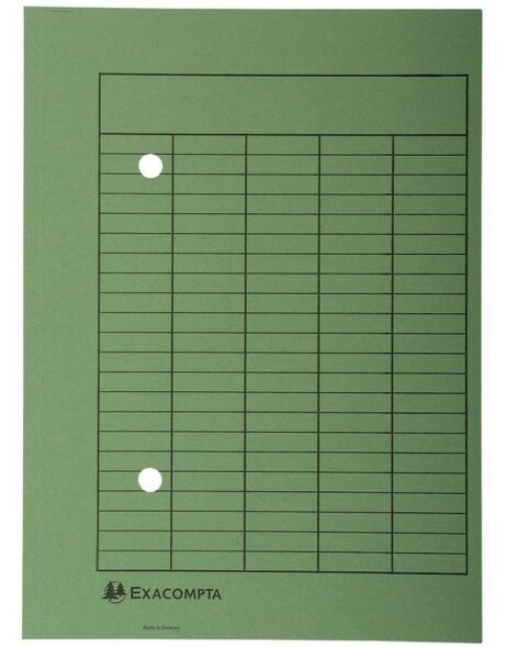 Floating file from recycled cardboard 250g with organizational pressure Forever, for A4 Green